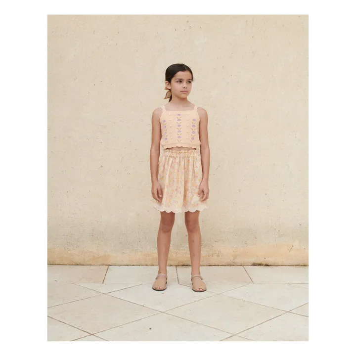 Bebe Organic Jupe Fleurie Ingrid | Abricot