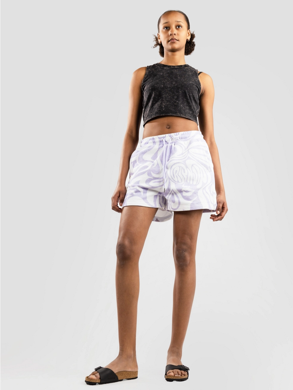 RIPNDIP Beautiful Fomo Shorts lavender mineral wash