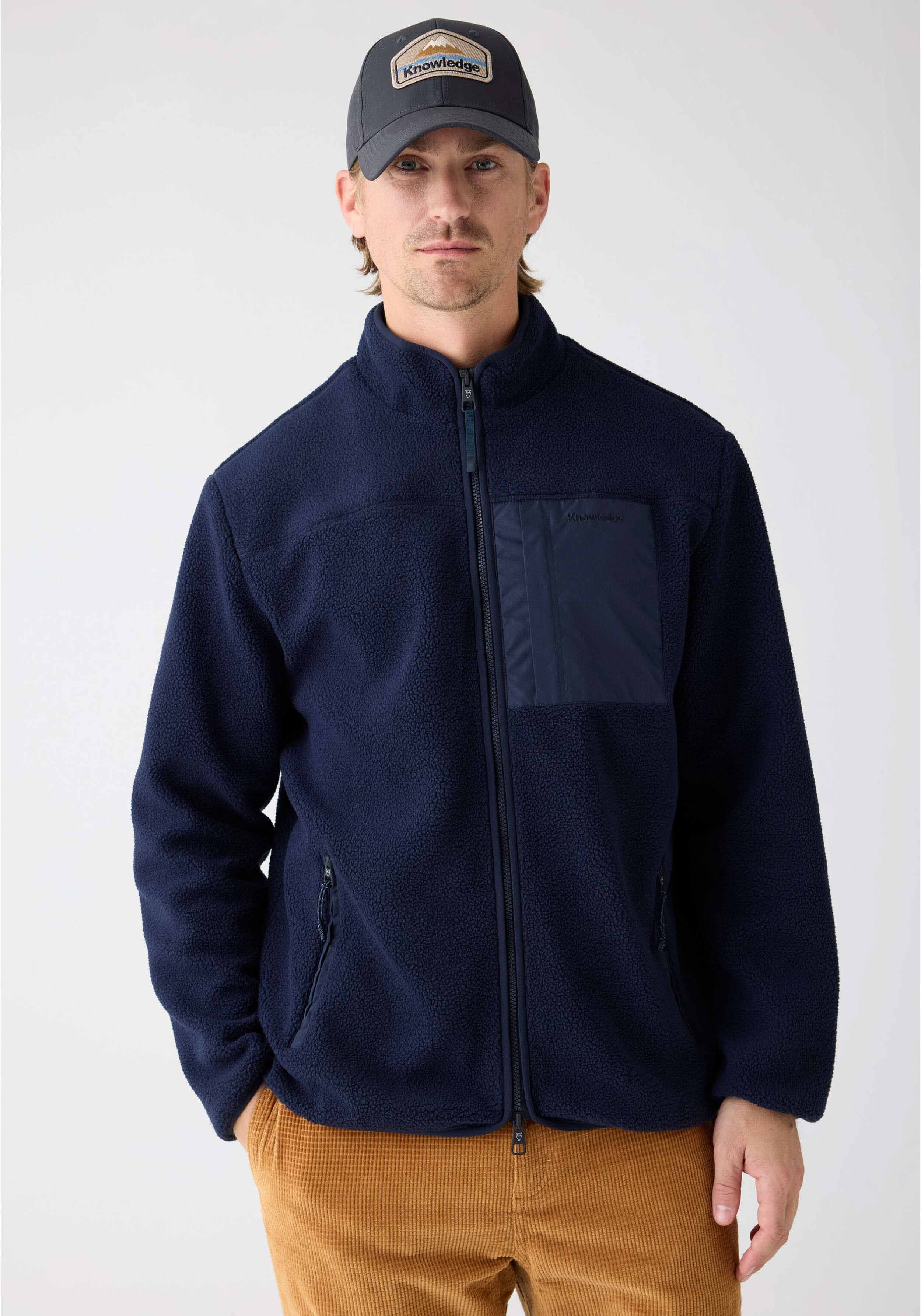 Knowledge Cotton Apparel Fleecejacke Loose Fit Zip Fleece Night Sky