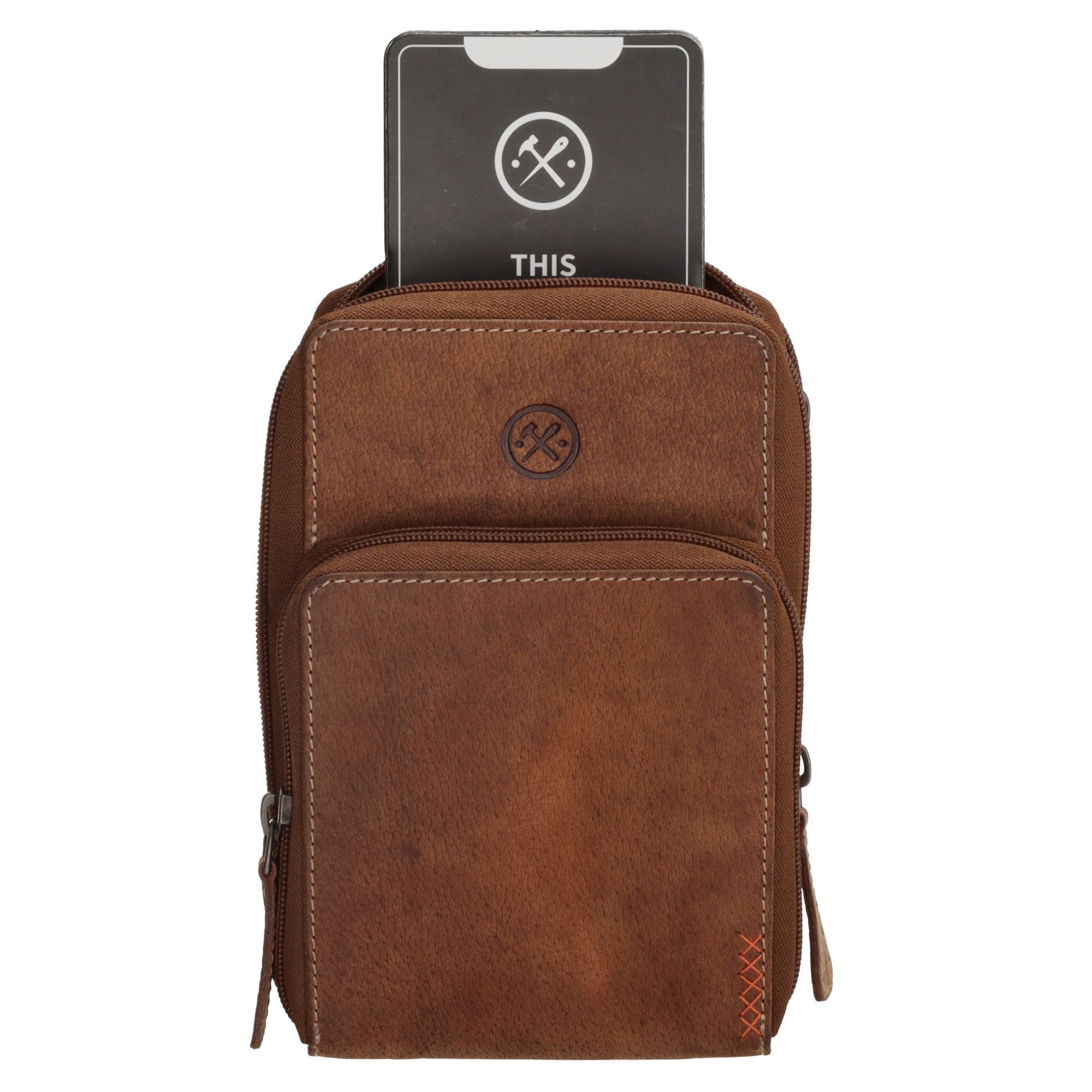 Hide & Stitches Idaho Telefoontasje Bruin