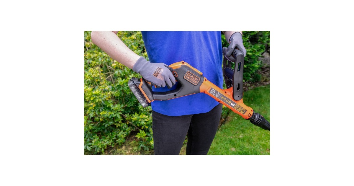 BLACK+DECKER18V AFS grastrimmer met accu  (Zwart/oranje, 28 cm accu inbegrepen)