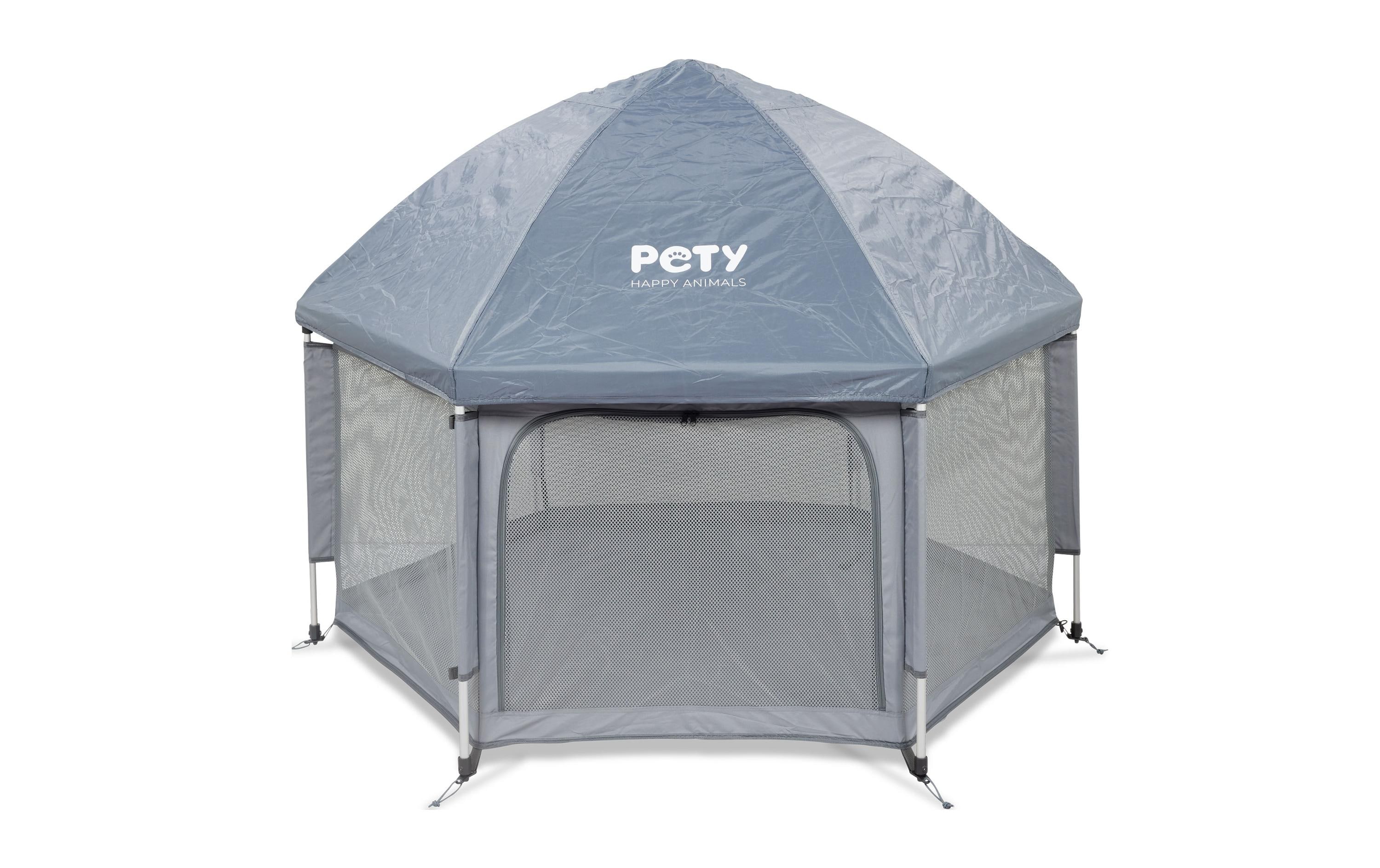 Laufstall für Haustiere Set Ø 150 x 100 cm<br>Leichtes mobiles Outdoor-Freilaufgehege