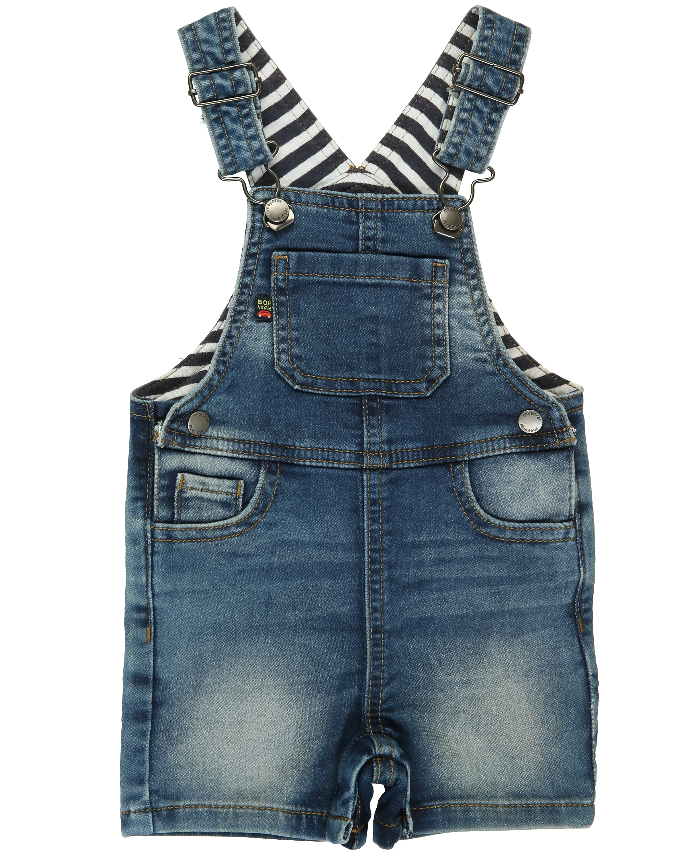 Jeans-Latzhose SHORT in blau