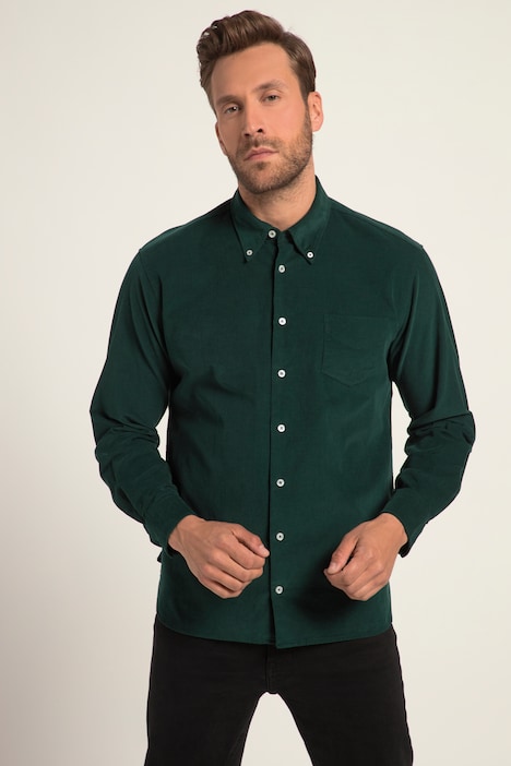 Cordhemd, Langarm, Buttondown Kragen, Modern Fit, bis 8 XL