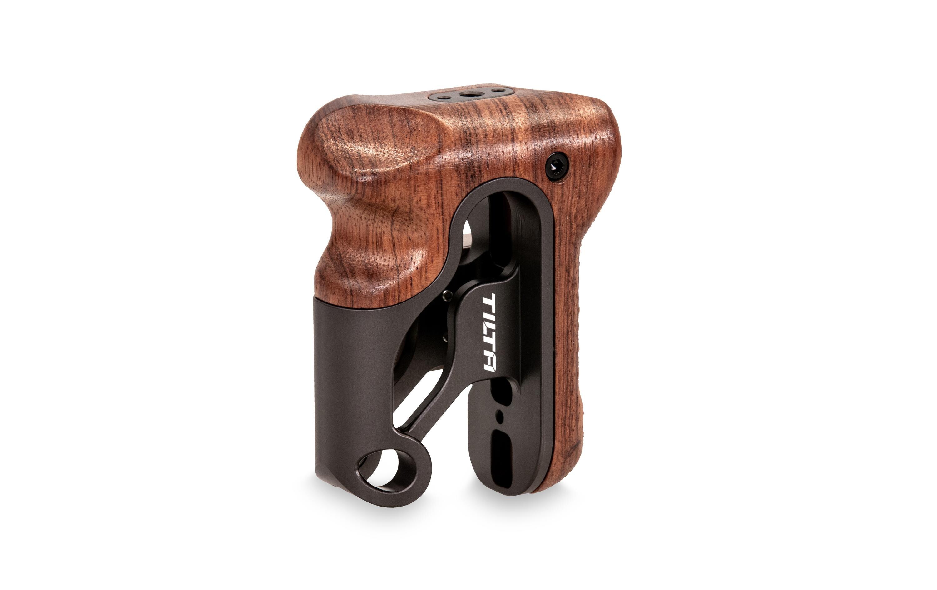 Left Side Wooden Handle Type IV - Tilta GrayErgonomischer Griff zur Befestigung an der linken Seite der Tiltaing-Kamerakäfige für maximalen Komfort