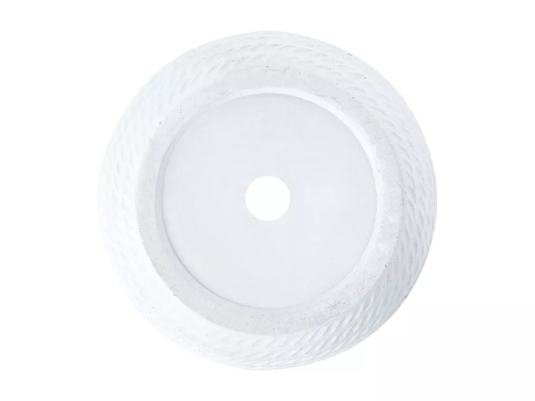 Cache-pot LIVADIA Pierre 27 cm Blanc cassé