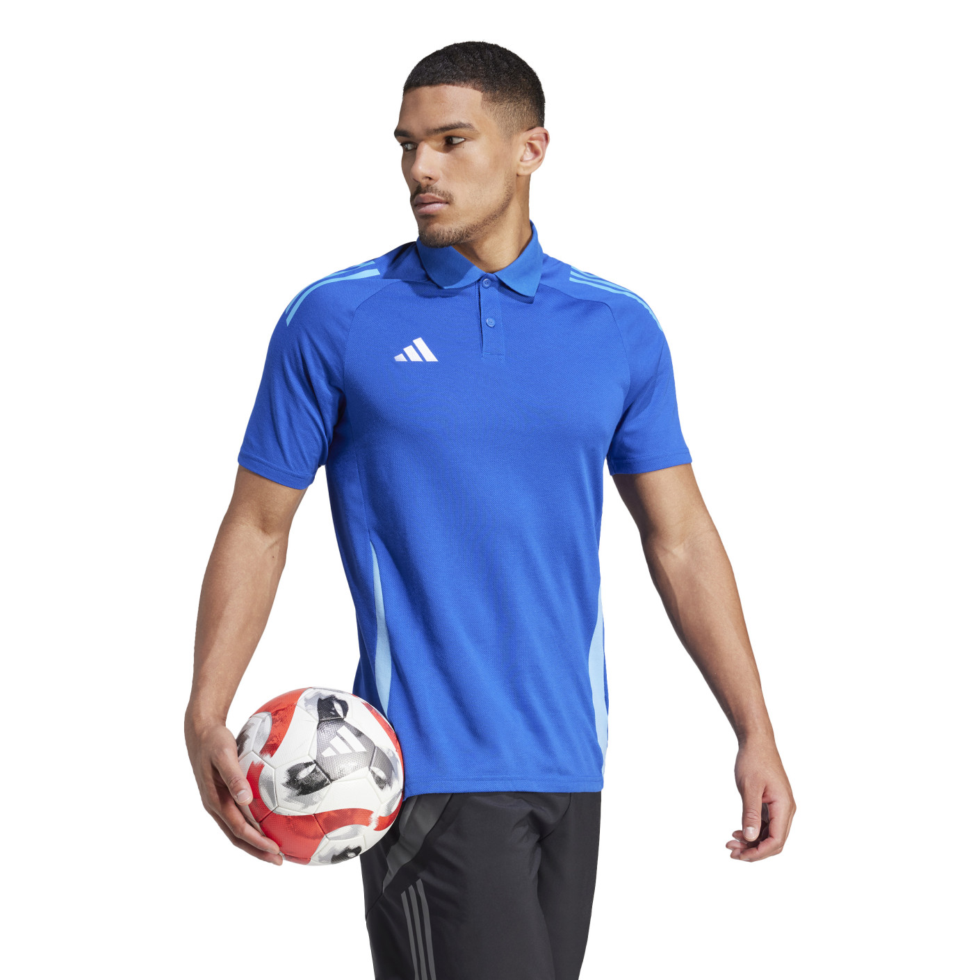 Adidas Tiro 24 Competition Polo Blauw Lichtblauw