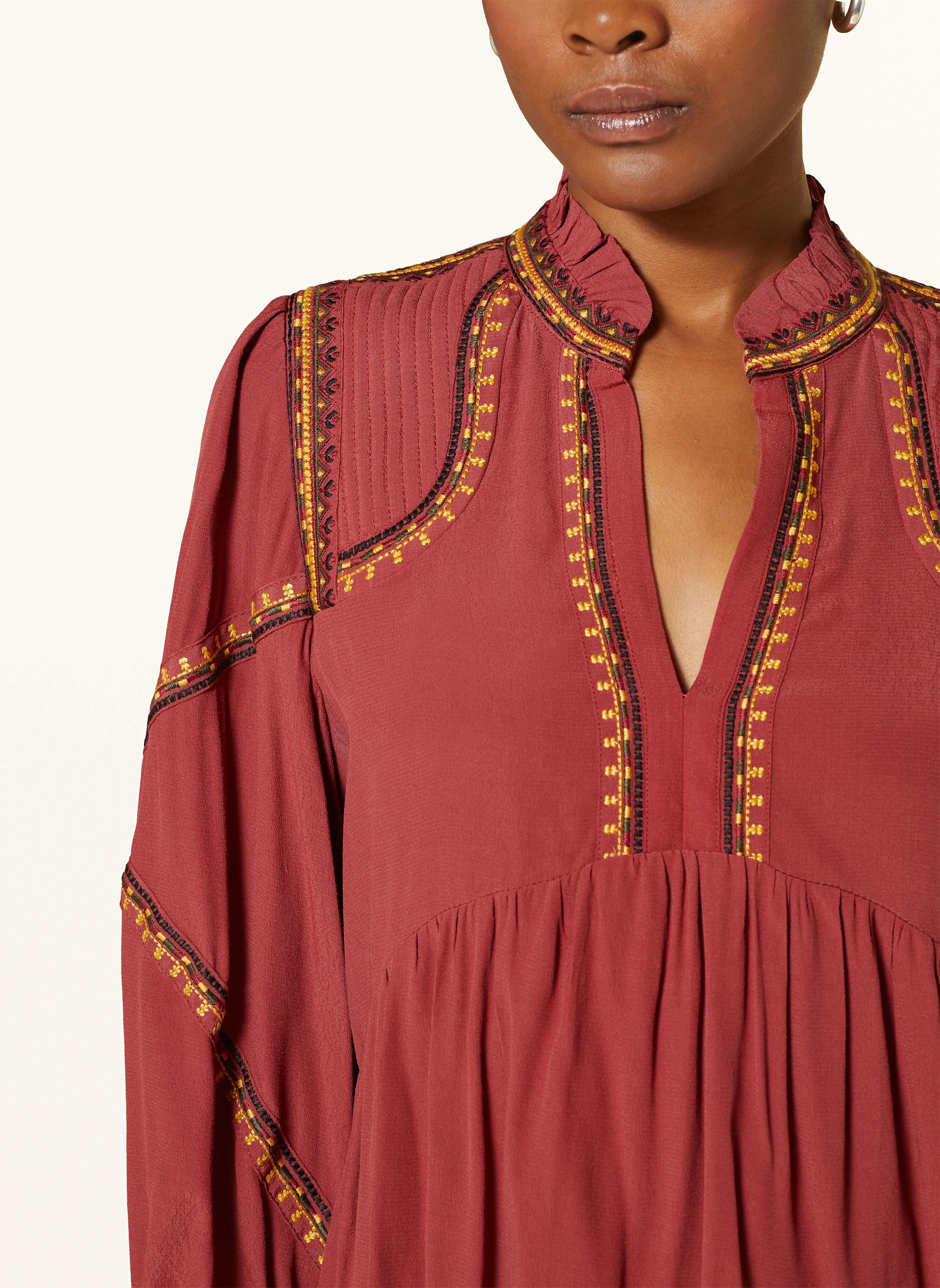 ba&sh Blusenshirt TALSIE mit Rüschen und 3/4-Arm