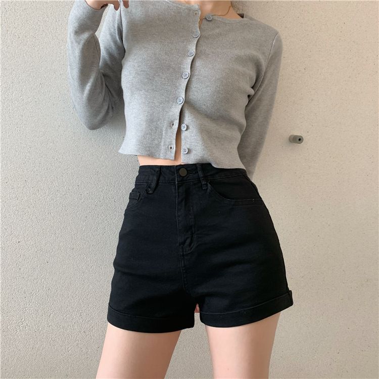 Chisan - Denim shorts met hoge taille