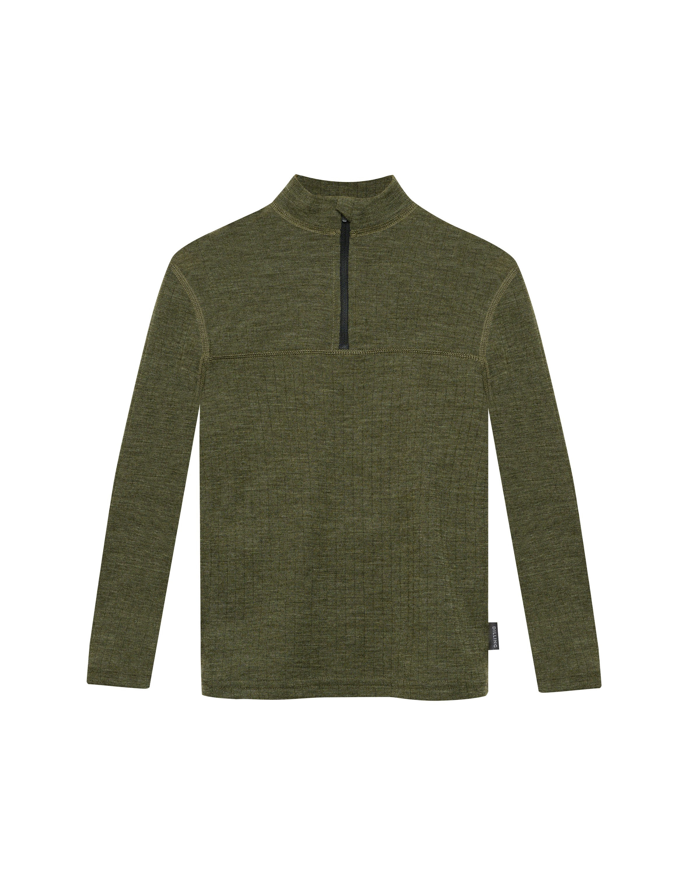 Shirt met halve rits van merinowol voor kinderen