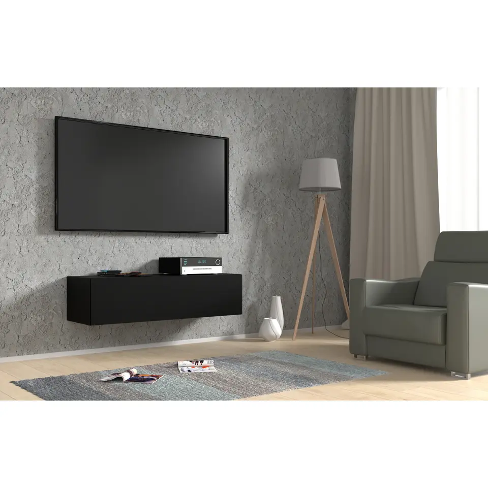TV-meubel Bingo - zwart mat - 120x40x30cm