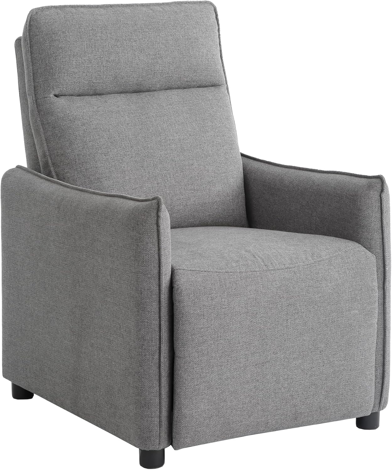 Relaxsessel mit Verstellbarer Rückenlehne, Ruhesessel Stilvoll Dunkelgrau, Relaxliege Sessel Fernsehsessel Polyester Holz Grau, Liegesessel Wohnzimmer, TV-Sessel Kino Sofa, 72X 73X 102CM