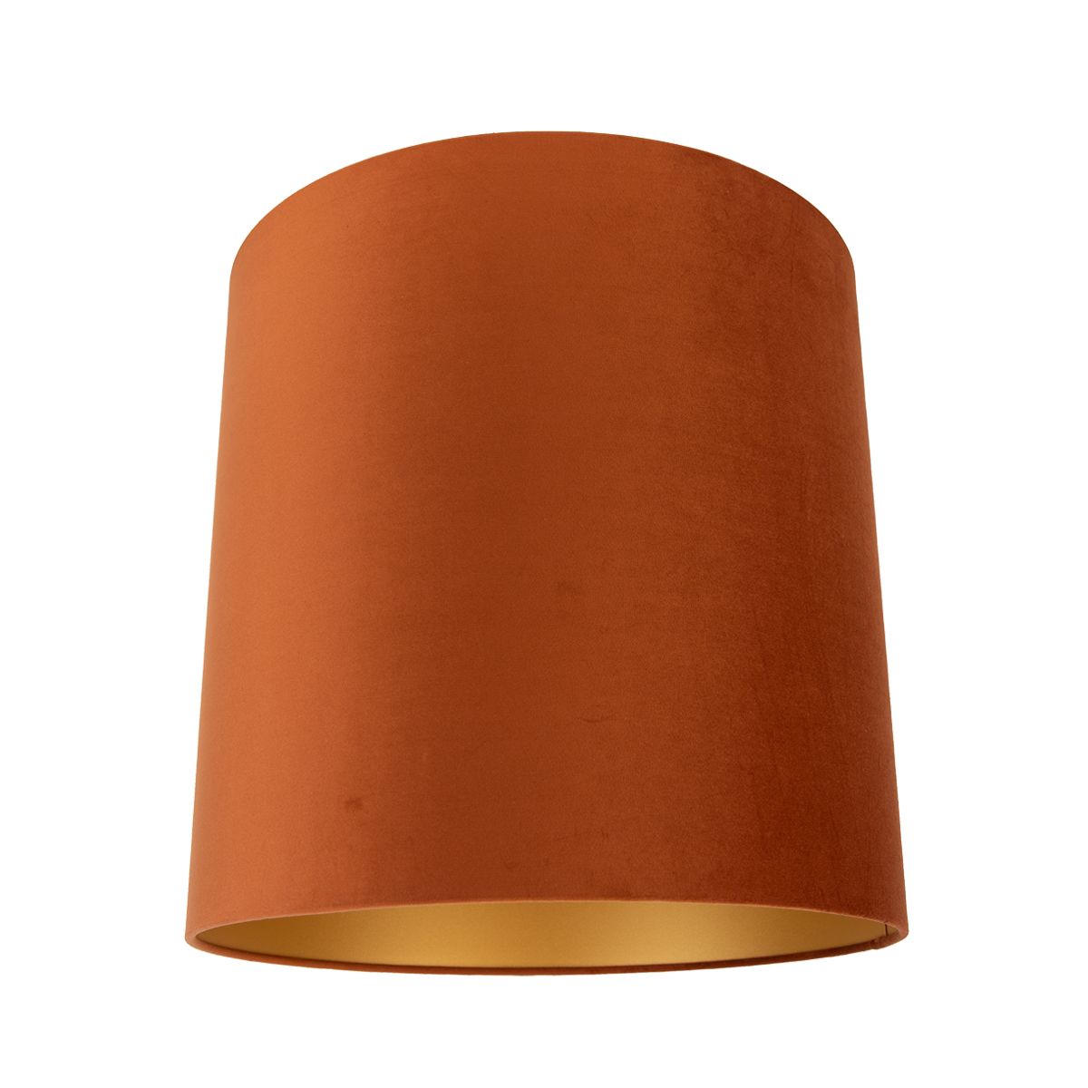 Stoffen lampenkap oranje met gouden binnenkant 40/40/40