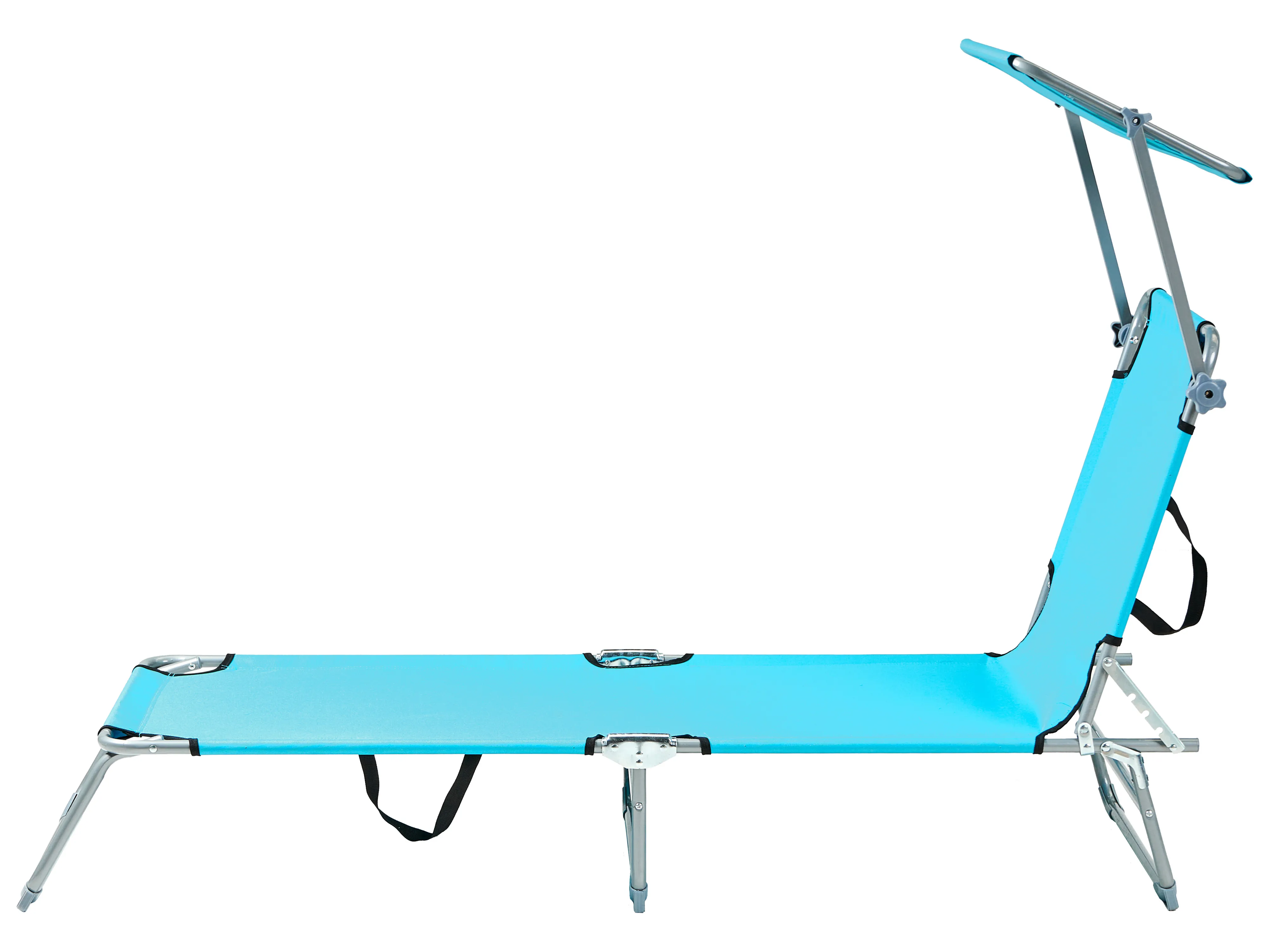 Ligstoel FOLIGNO achteroververstelbaar Metaal Turquoise
