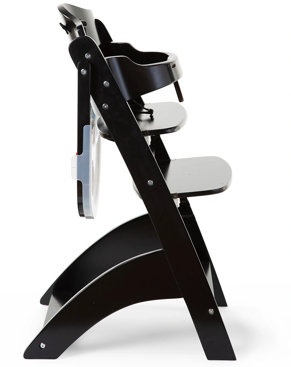 Hochstuhl LAMBDA 3 mit Tischplatte in schwarz