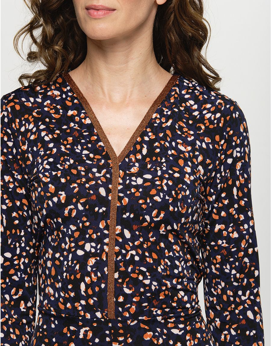 Robe maille fluide bleue