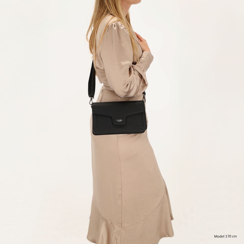Charm London Monaco Handtas M Overslag Zwart