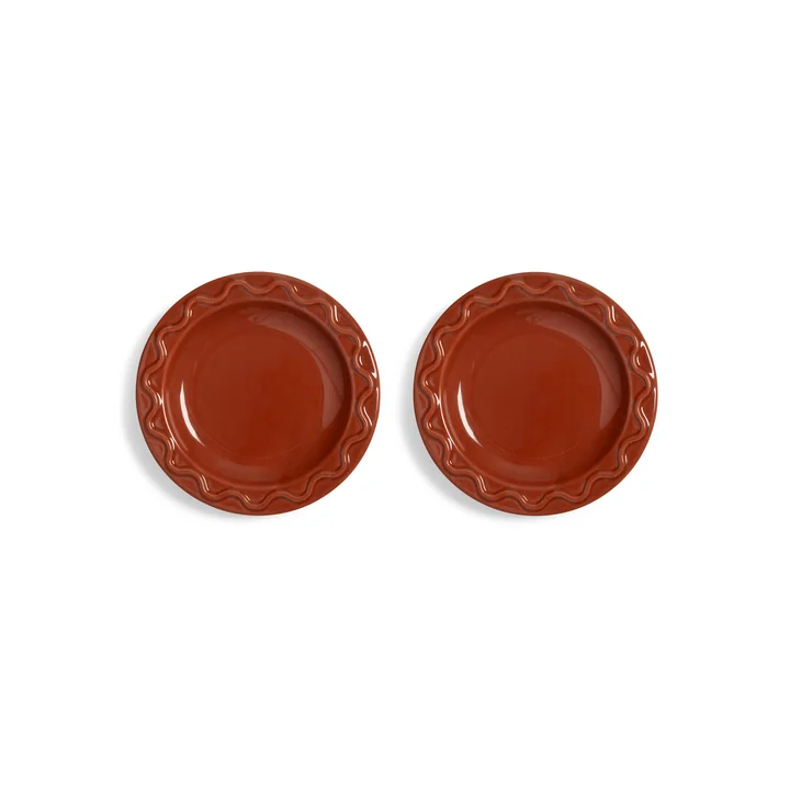&klevering - Mochi Teller, Ø 17,5 cm, terra (2er-Set)