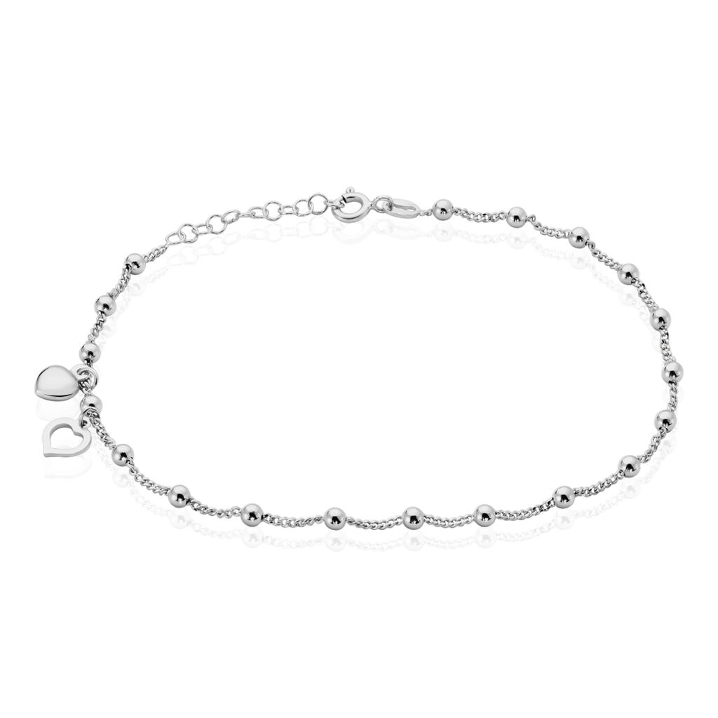 Chaîne De Cheville Minia Argent Blanc