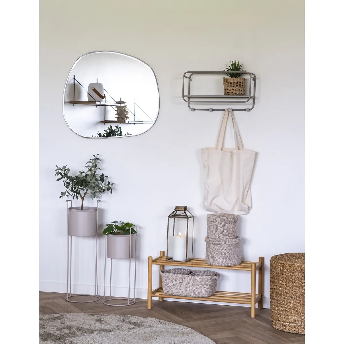 Epikasa Porte-Manteau Murale Feira - Gris