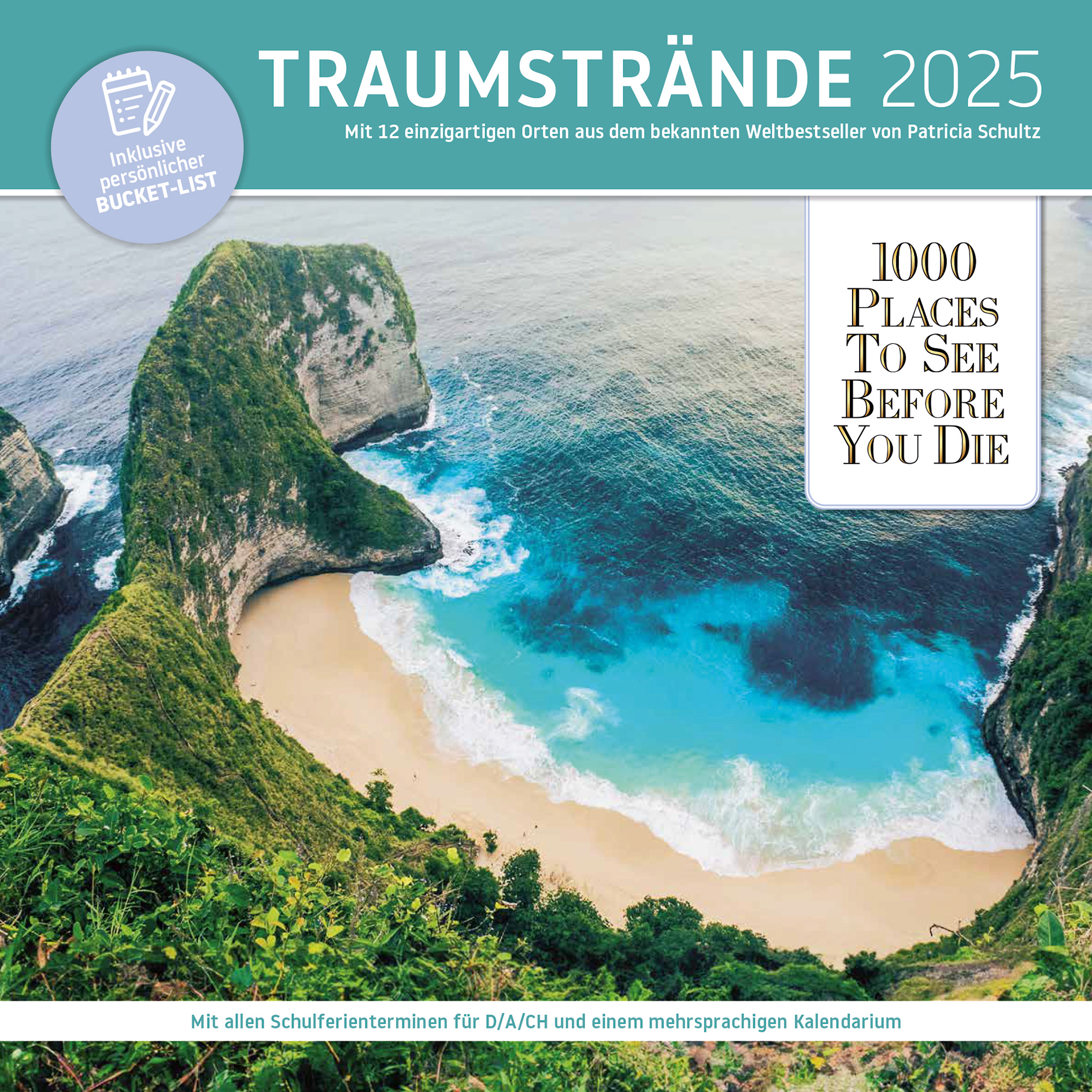 Broschürenkalender 2025 - mehrfarbig - Traumstrände- 30x30 cm