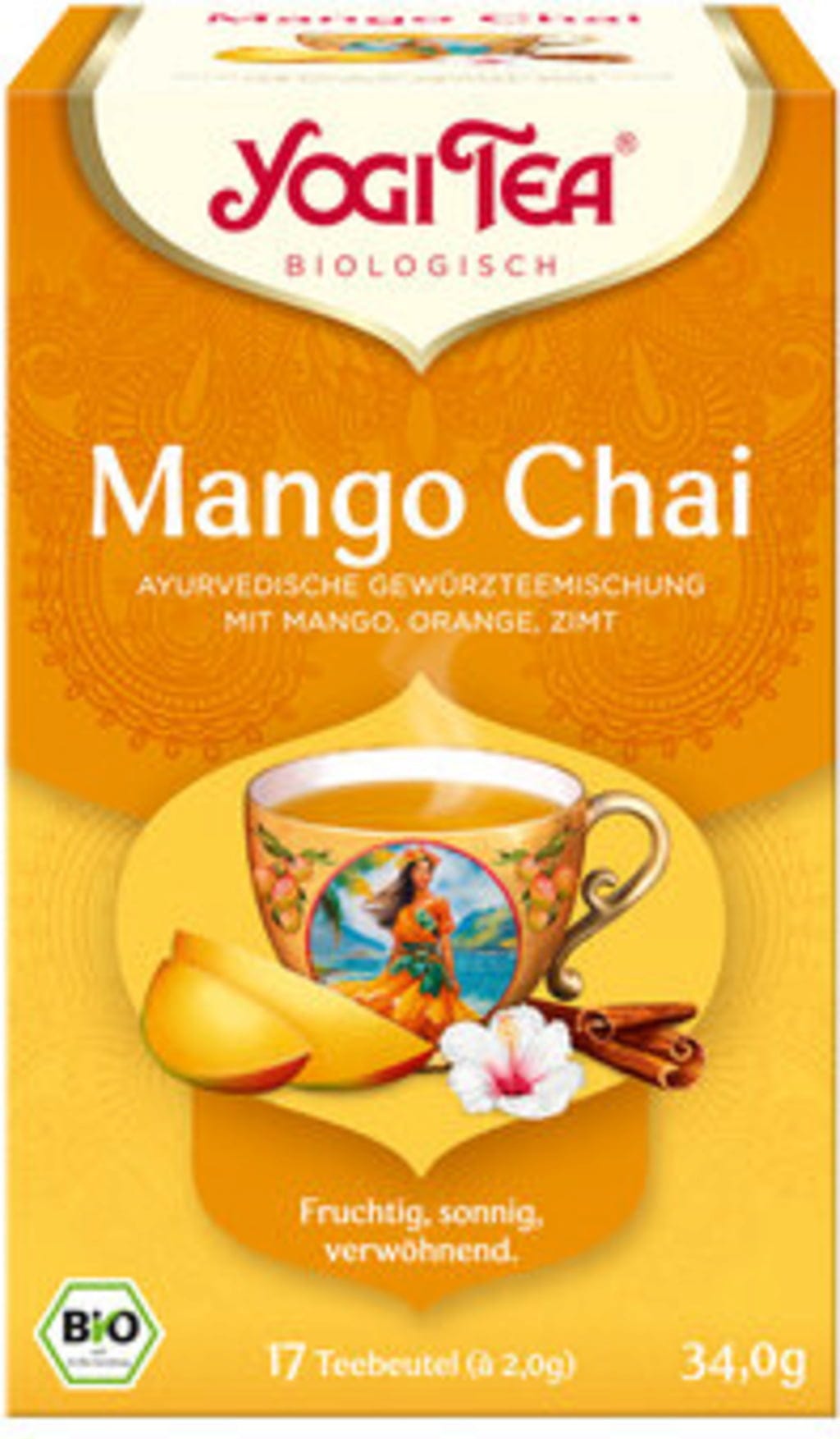 Yogi Tea  Mango Chai Bio, 17 Teebeutel (34 g)