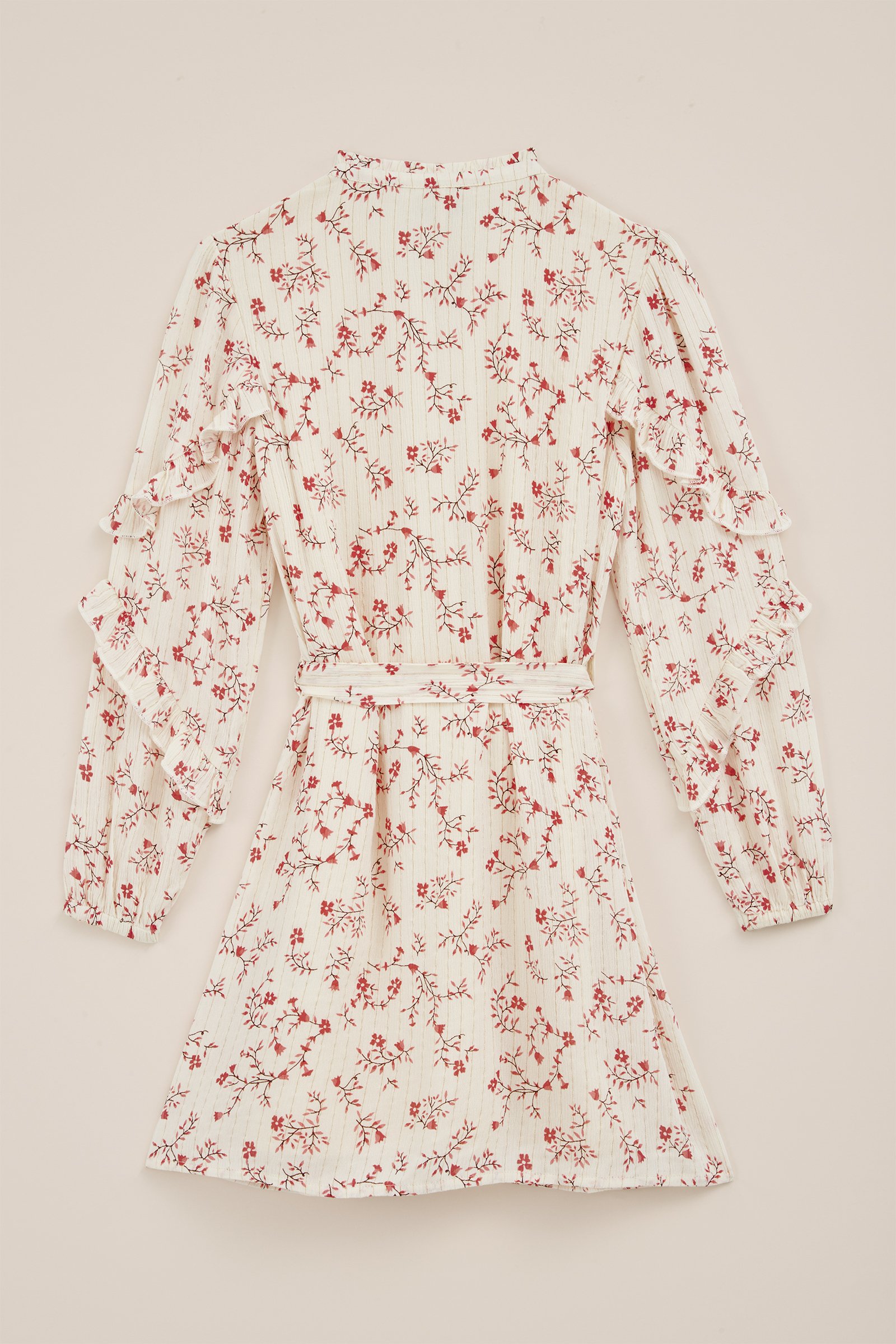 Meisjes jurk met dessin WE Fashion Zalmroze