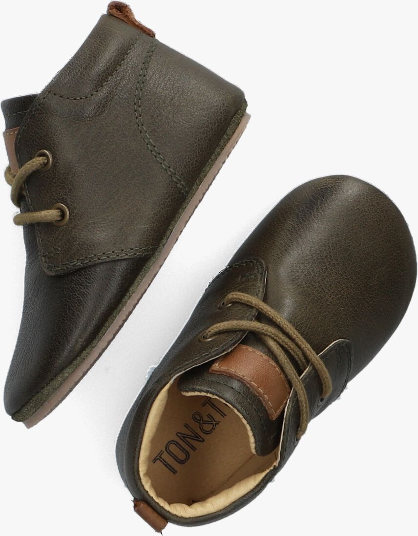 TON & TON groene ton & ton babyschoenen abbe