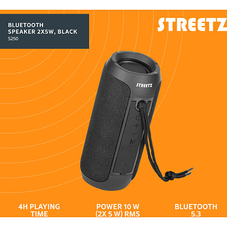 Streezt S250 bluetooth højttaler - sort