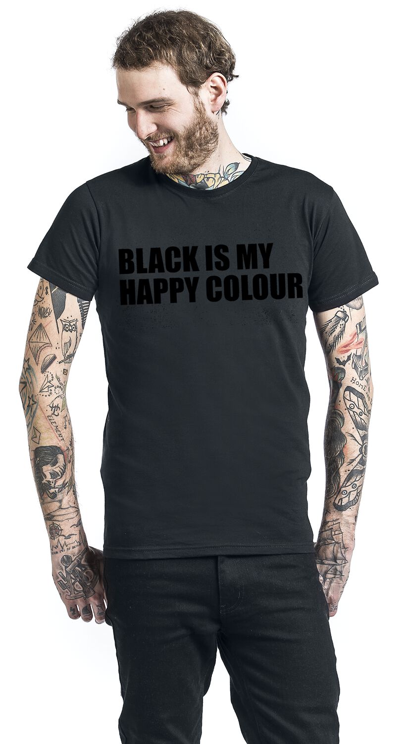 Black Is My Happy Colour | Slogans T-Shirt Manches courtes