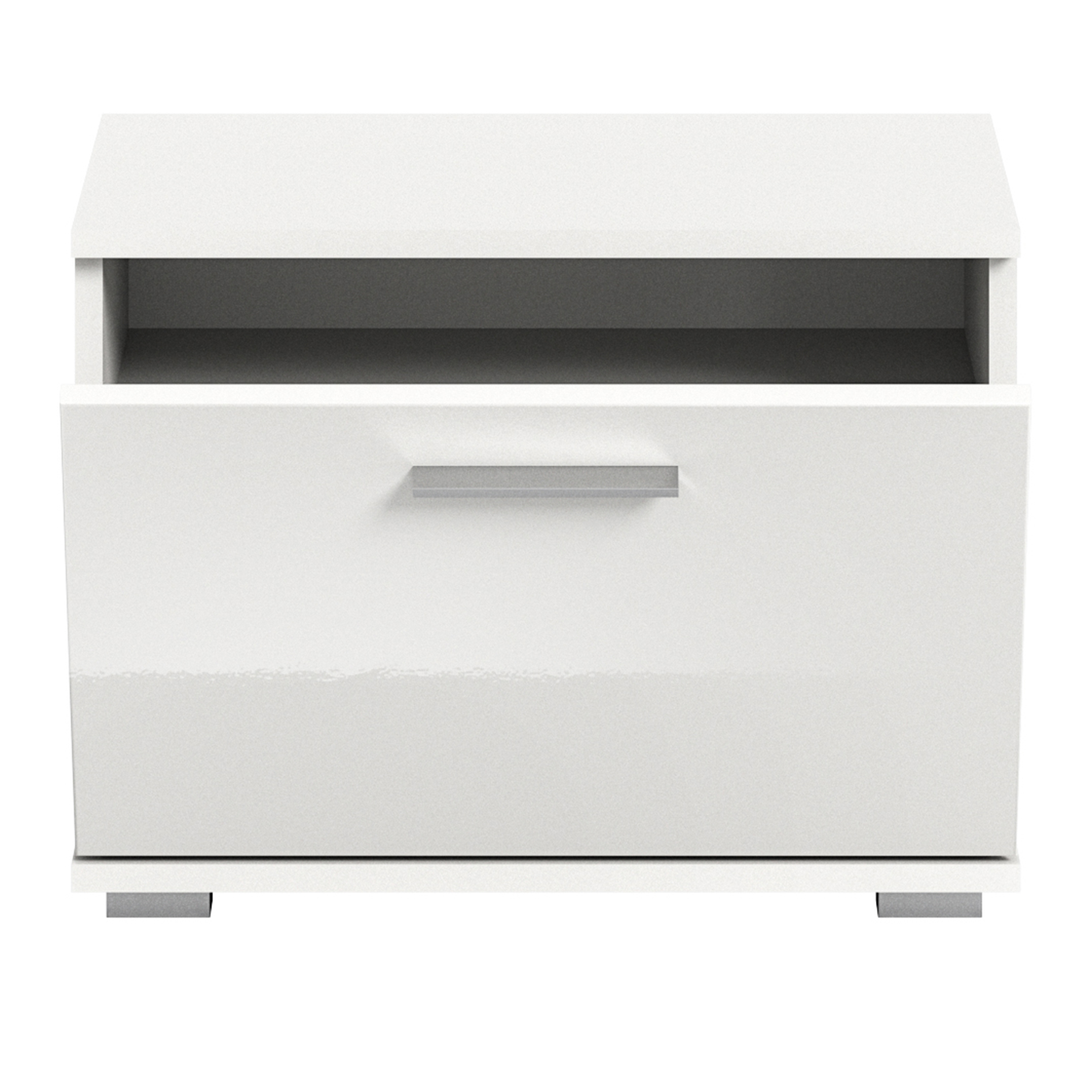 Sitzbank PREGO - weiß Hochglanz-weiß - 55 cm