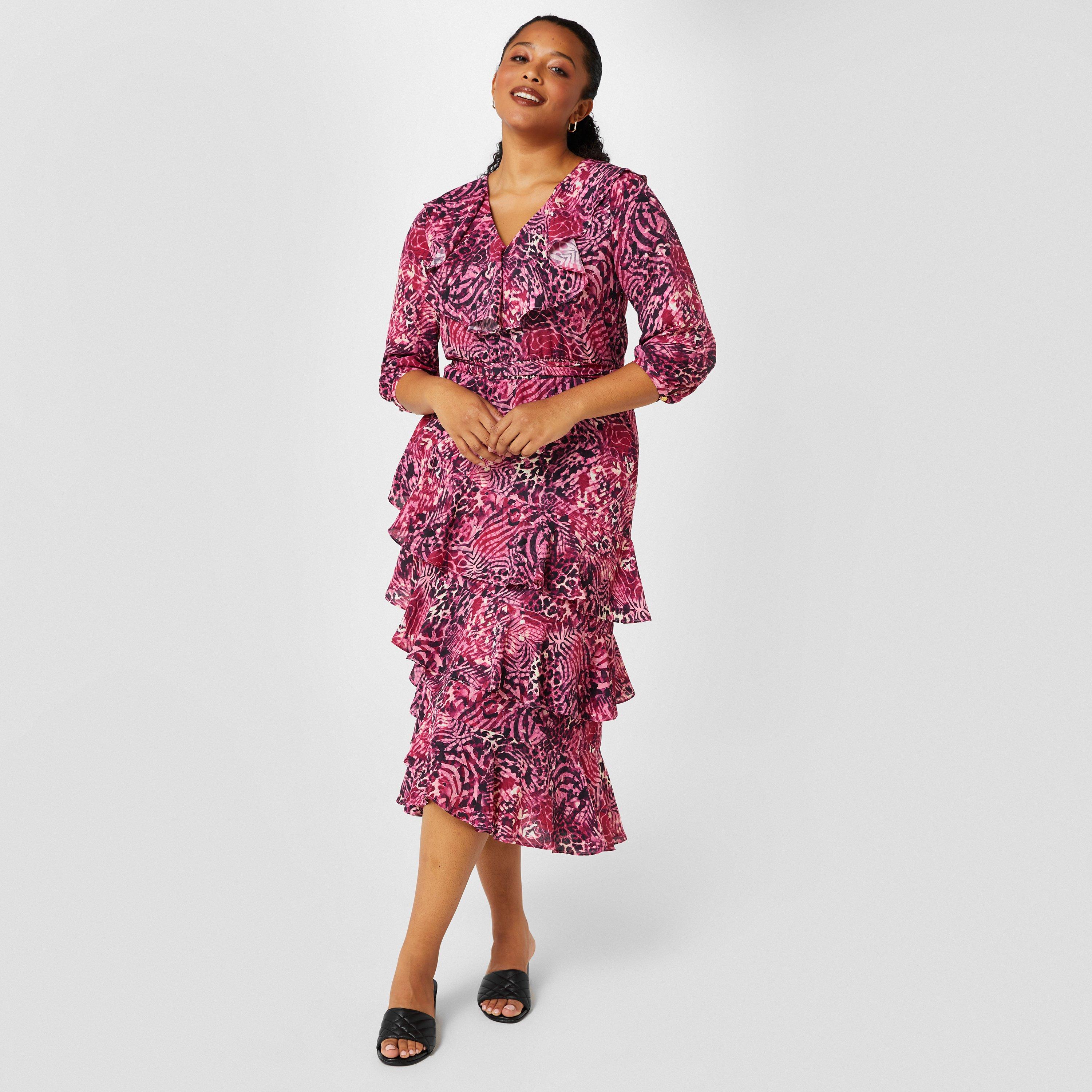 Biba Ruffle Print Dress