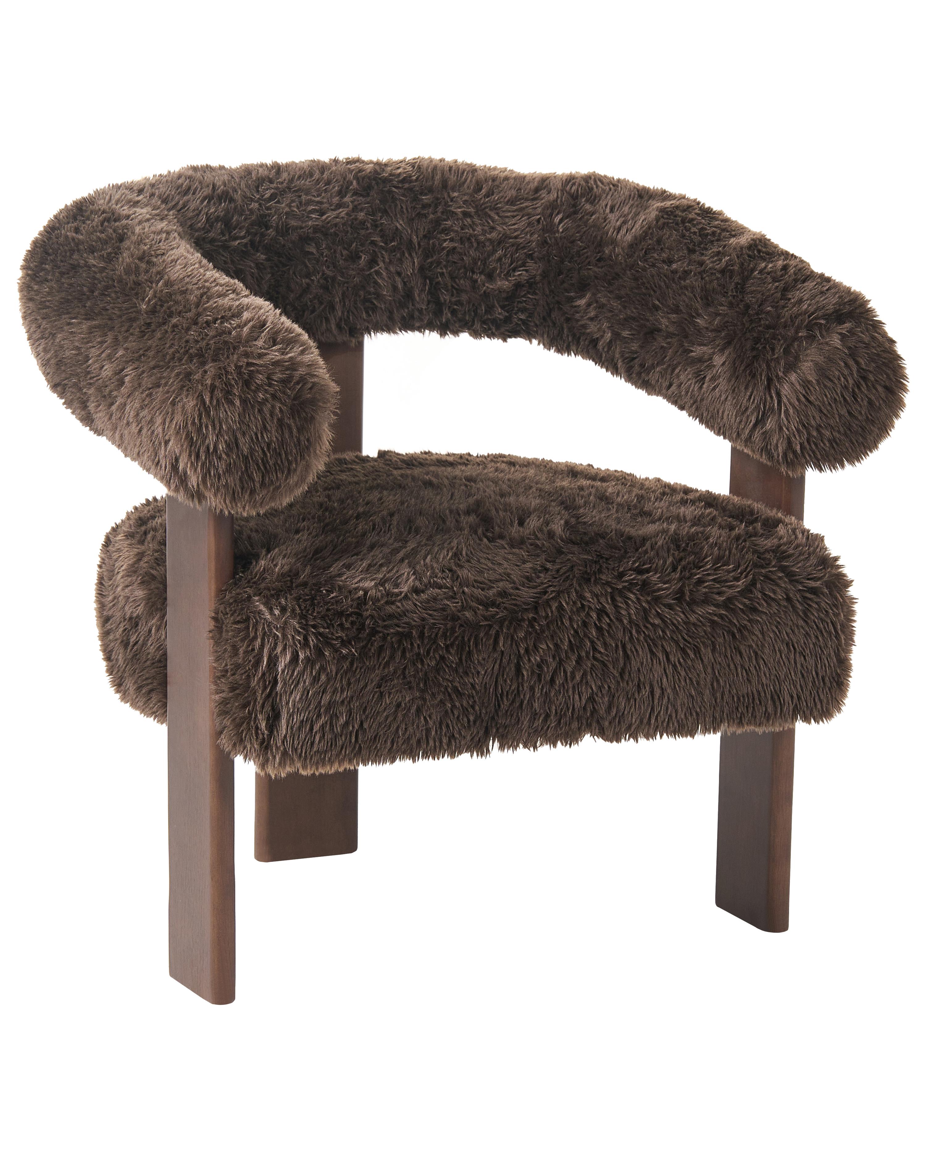 Fauteuil ILBRO Nepbont Donkerbruin