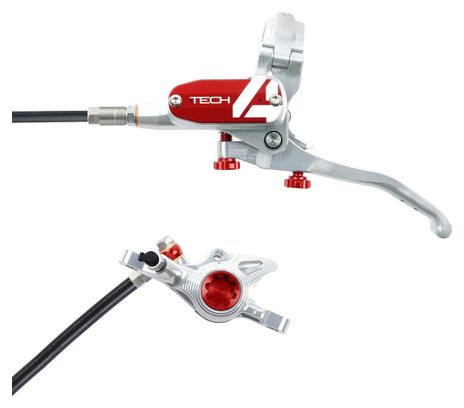 Frein Arrière Hope Tech4 X2 Argent / Rouge Durite Standard