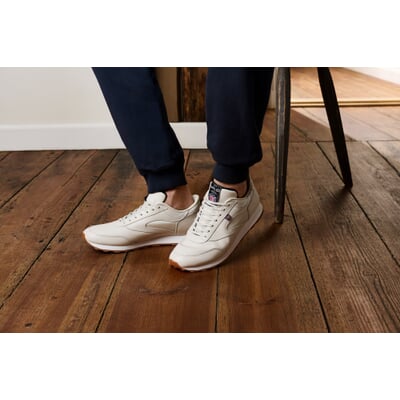 Herrensneaker Glattleder, Naturweiß