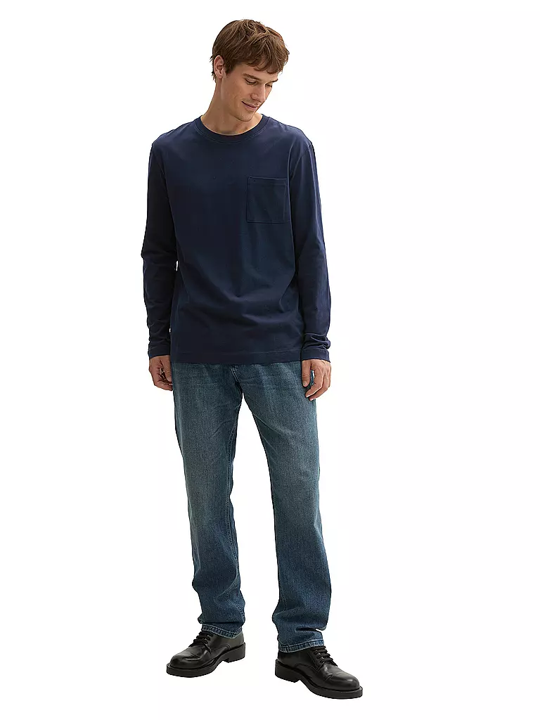 TOM TAILOR Langarmshirt dunkelblau