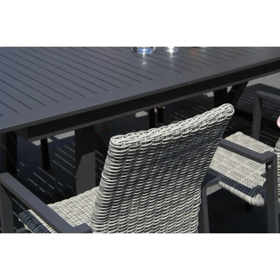 Tuinstoel stapelbaar Wicker Grijs-antraciet Lifestyle Garden Furniture Upton
