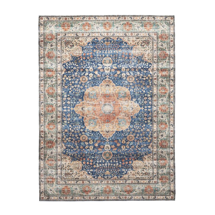 Binnen- en buitenkleed - Kairo Medaillon Donkerblauw/Terra