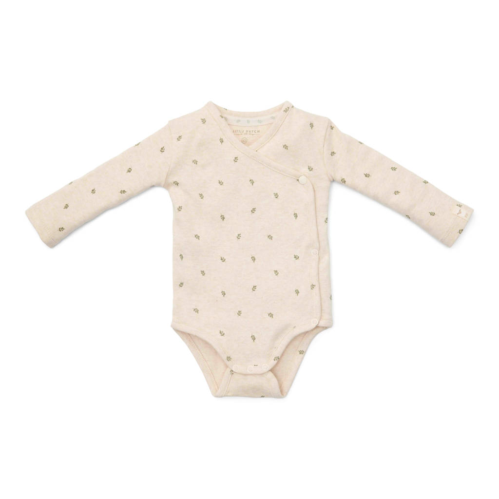 Little Dutch overslagromper beige/groen