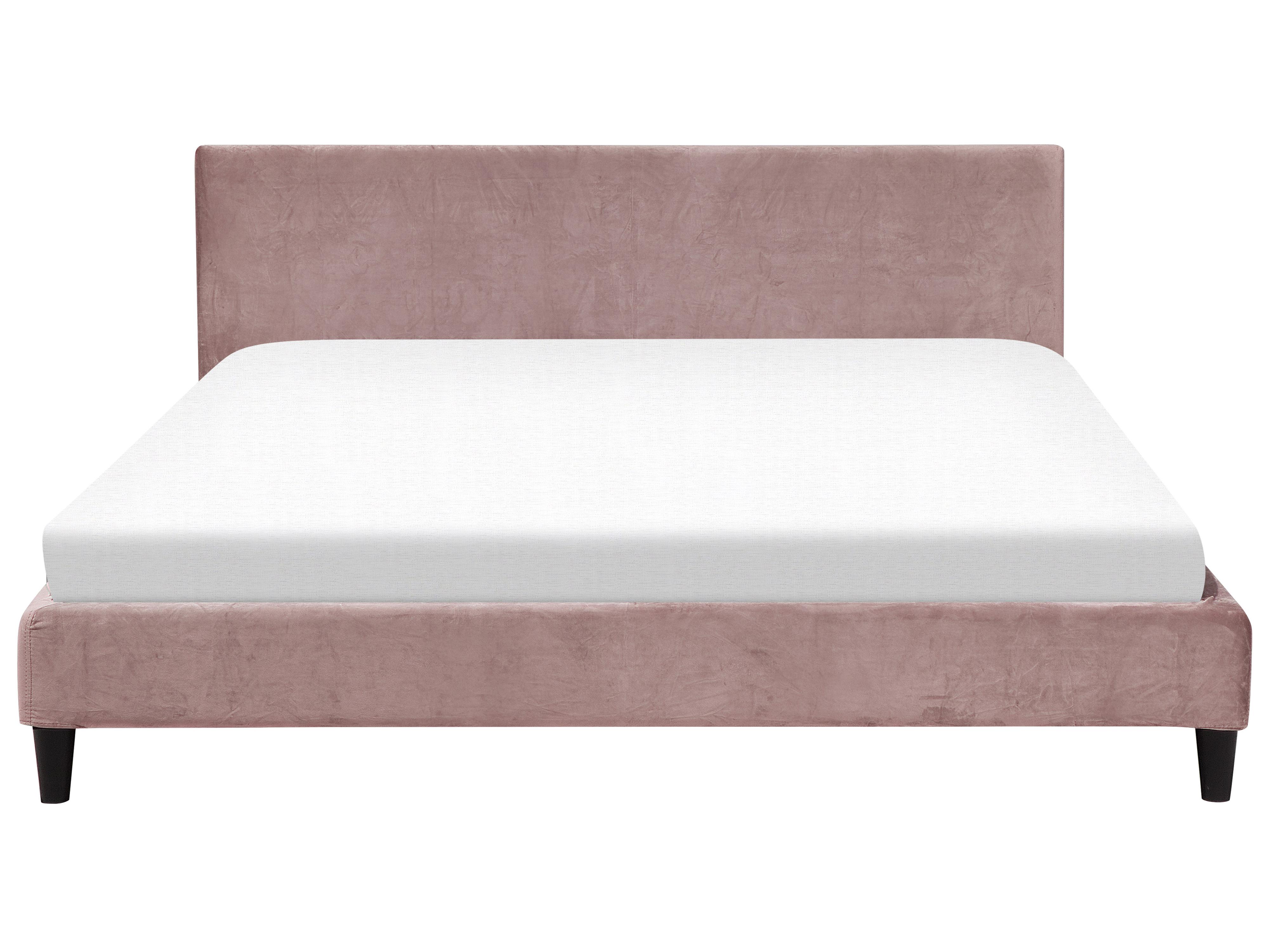 Bedframe hoes Fluweel FITOU 180 x 200 cm Roze