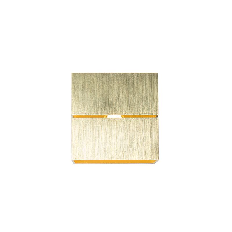 Moderne wandlamp goud 9,7 cm - Transfer Groove