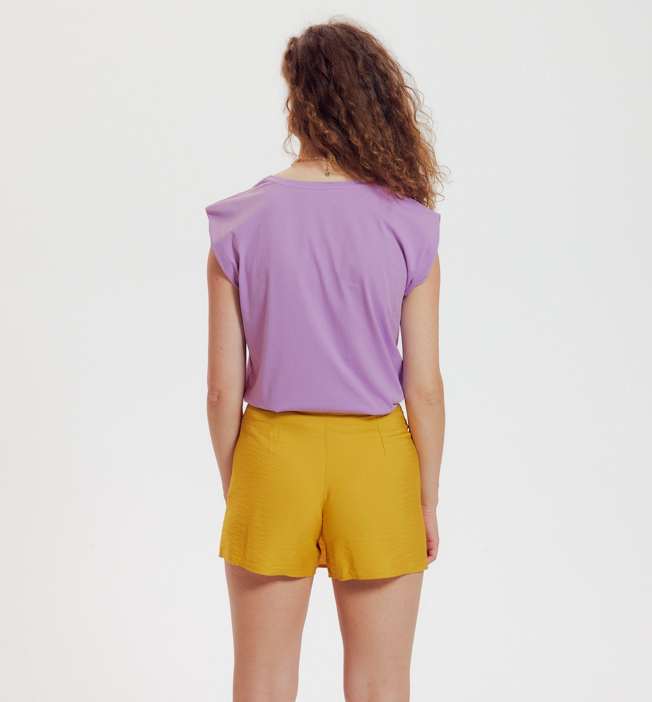 T-shirt col rond Femme - Imprimé lilas