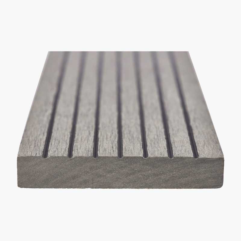 Dekklist til terrassebord av kompositt, 2800 x 70 x 12 mm, lysegrå