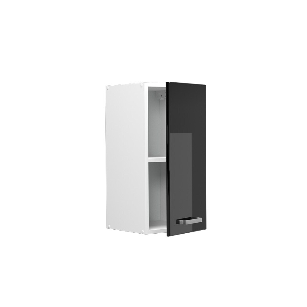 Vicco Hängeschrank Küchenschrank R-Line Solid Weiß Schwarz 30 cm modern