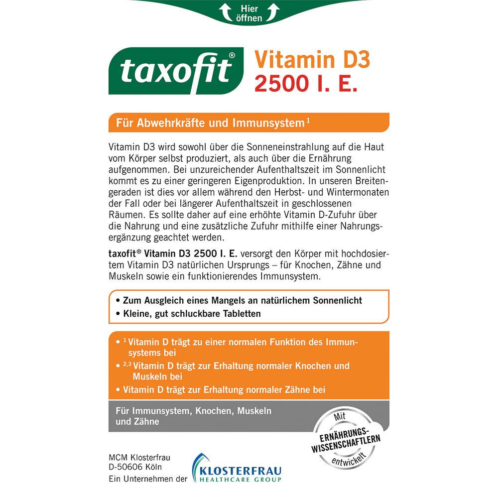taxofit® Vitamin D3 2500 I.E.