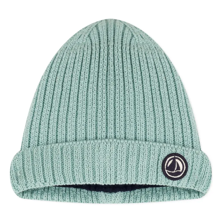 Petit Bateau Bonnet en Tricot et Polaire | Bleu