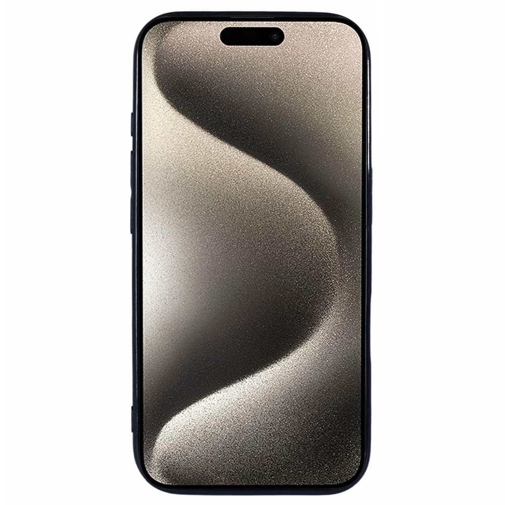 iPhone 16 Pro Gummi Hülle im Carbon Look - Schwarz