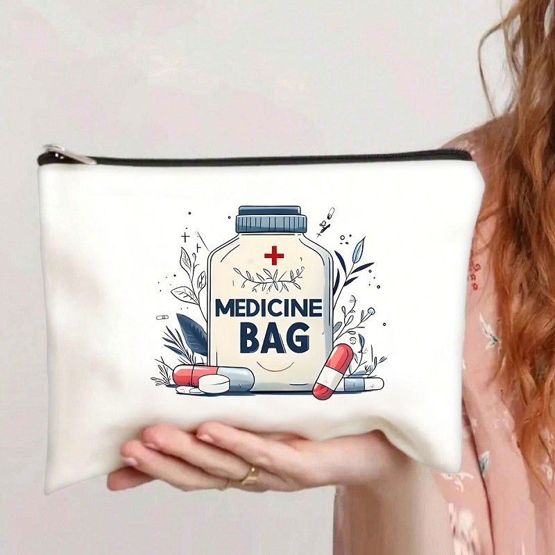 (21x16cm) Kosmetik Make Up Tasche Necessaire Organizer Bag mit Reissverschluss - Medicine Bag