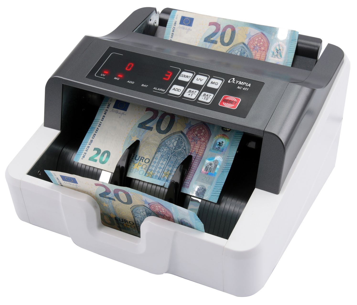 Olympia Stückzähler NC 451 für sortiertes Zählen Prüfung der Geldscheine auf UV- und MG