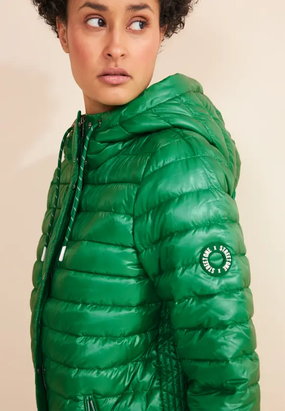 Kurze Steppjacke - arty green